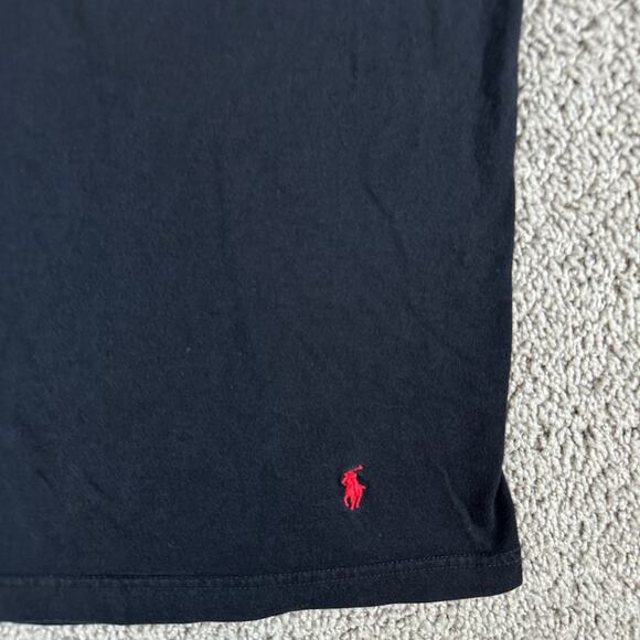 Polo Ralph Lauren Shirt Mens Medium Black Red Pony Short Sleeve Cotton Casual - Picture 3 of 8